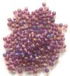100 4mm Lustre Amethyst AB Round Glass Beads